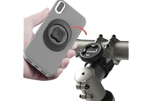 sincetop Bike Phone Mount, Quick Release Motorcycle/Bicycle Phone Holder - Robust Aluminum Stem Phone Mount for MTB/Mountain/Road Bicycle/Scooter Handlebar Clamp for iPhone and 4"-7.3" Smartphones