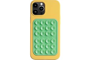 OCTOBUDDY - Silicone Suction Phone Case Adhesive Mount - Hands-Free, Strong Grip Holder for Selfies & Videos - Durable, Easy to Use - iPhone & Android Compatible - 2.25″ x 3.25″, Green Ash