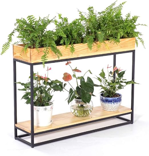 JKL-Soportes para Plantas Soporte de Flores de Madera Maciza ...