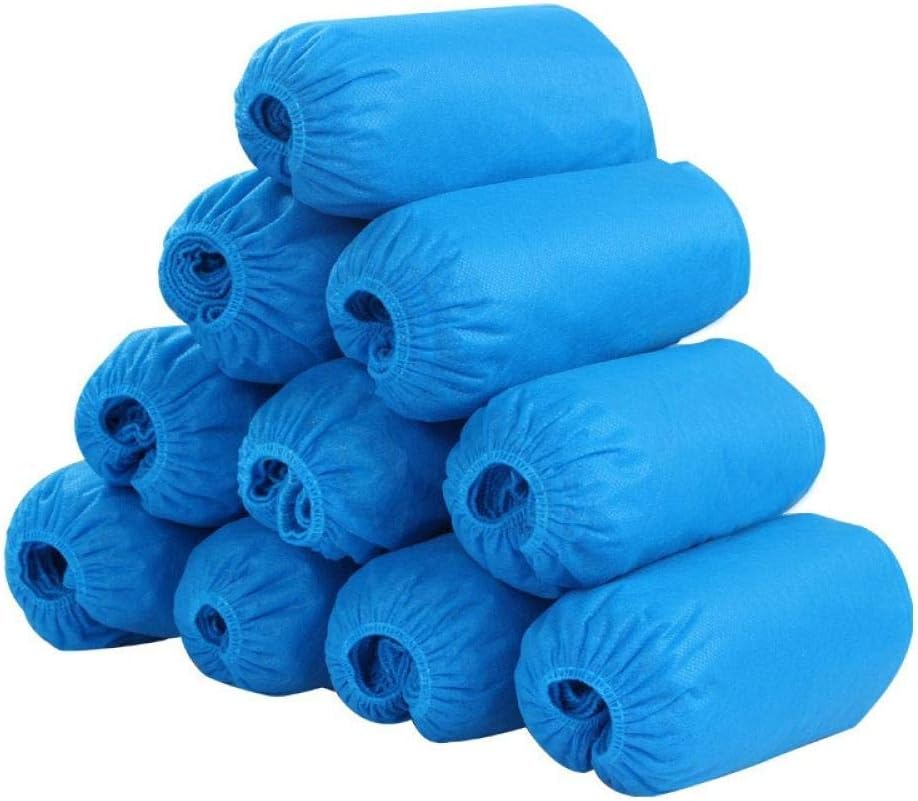 Good Quality 100 Clear Medium Size Disposable Vinyl Gloves Powder-Free Examination-Gloves Latex-Free and Non-woven Shoe cover