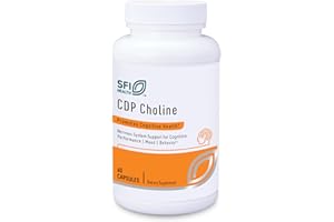 Klaire Labs SFI Health CDP Choline 250mg - Soy-Free Choline Supplements - Cognizin Citicoline to Help Support Memory, Focus & Attention - Bioavailable Active Form, Hypoallergenic (60 Capsules)