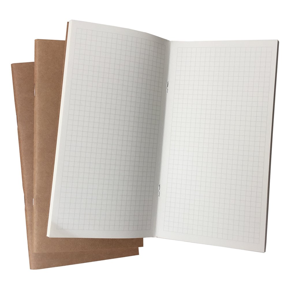 Photo 1 of Travelers Notebook Inserts - Graph Refills for Standard Size Travelers Notebook, Set of 3, Total 192 Pages, 8.25 x 4.25 Inches