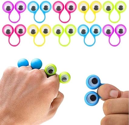 googly eye finger puppet rings