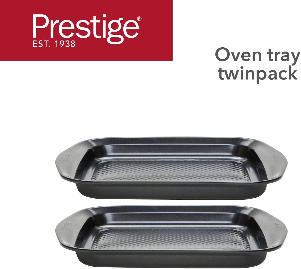 Prestige Oven Trays Non Stick Set Easy Food Release Dishwasher