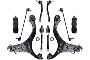 HAWK BROTHER Suspension Kit, Replacement For Control Arm and Ball Joints Kit With Outer Inner Tie Rod Boot Sway Bar Link Compatible With 2007-2012 Hyundai Santa Fe, 2011-2013 Kia Sorento - 10 Pcs