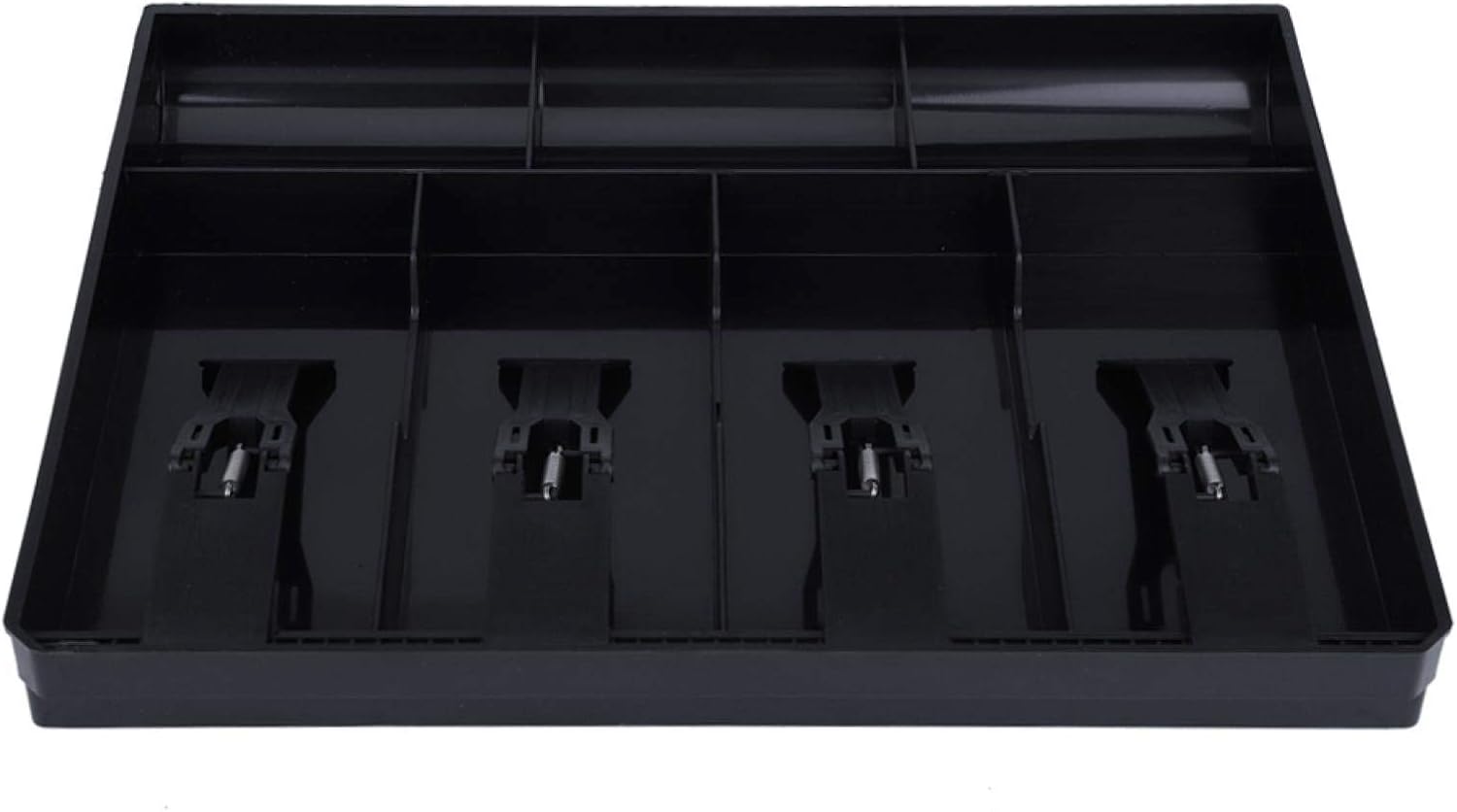Viccilley Cash Register Insert Tray - Cash Drawer Register Insert Tray Replacement 4 Bills 3 Coins Money Storage Box(Black): Home & Kitchen