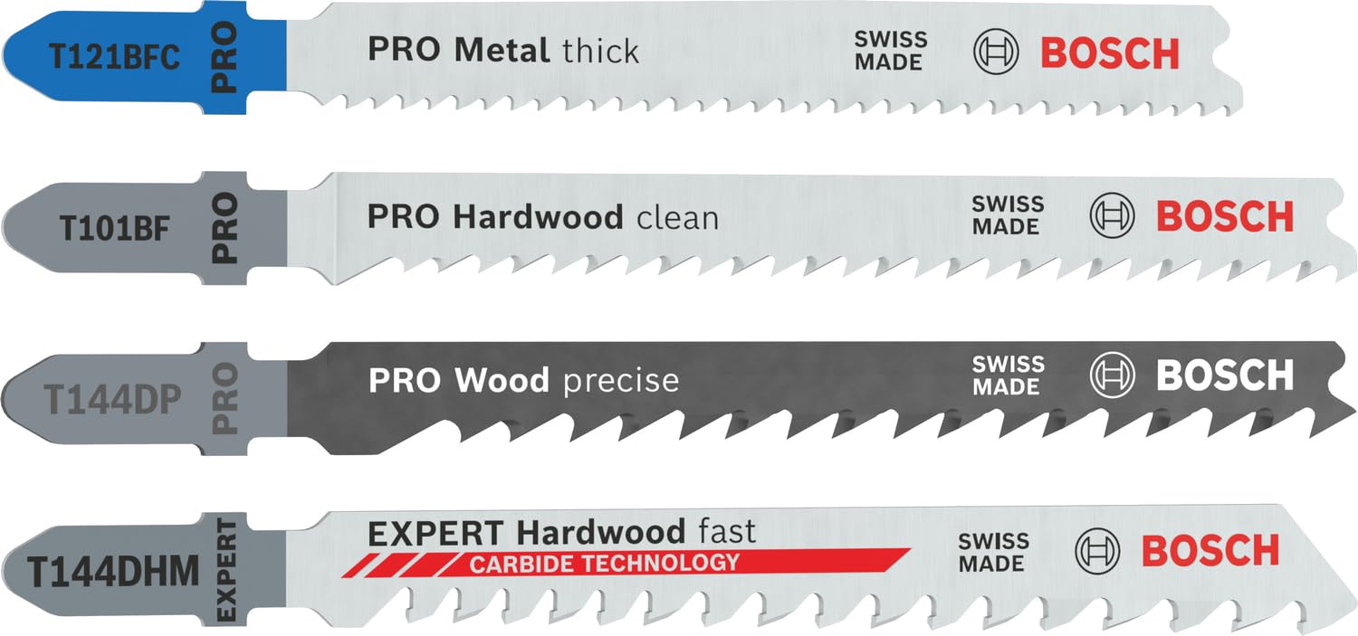 Bosch 15 pcs. Jigsaw Blade Set (for Wood and Metal, Accessories Jigsaw)