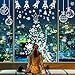 Gejoy Christmas Snowflake Window Clings Stickers White Snowflakes Static Clings Decal for Christmas Holiday New Years Winter Party Decoration, 10 Sheets Totally (Style Set 1)