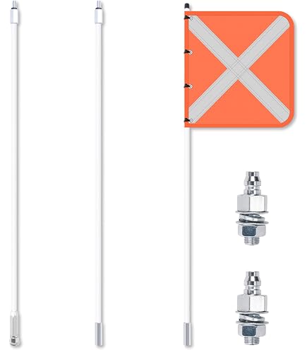 Amazon.com: RAYTEEN 10ft ATV Safety Flag Kit with 2 Bases