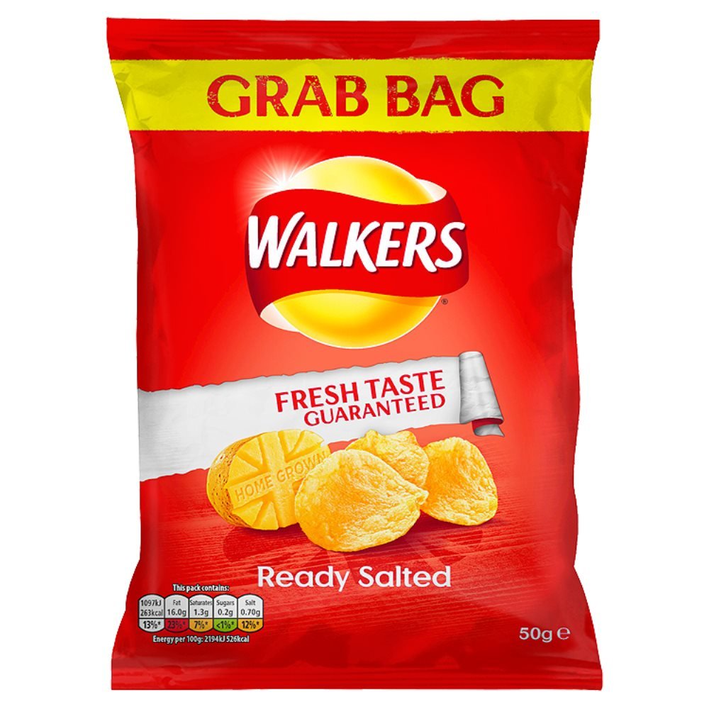 Walkers Grab Bag (50gx32) (Ready Salted) Amazon.co.uk Grocery