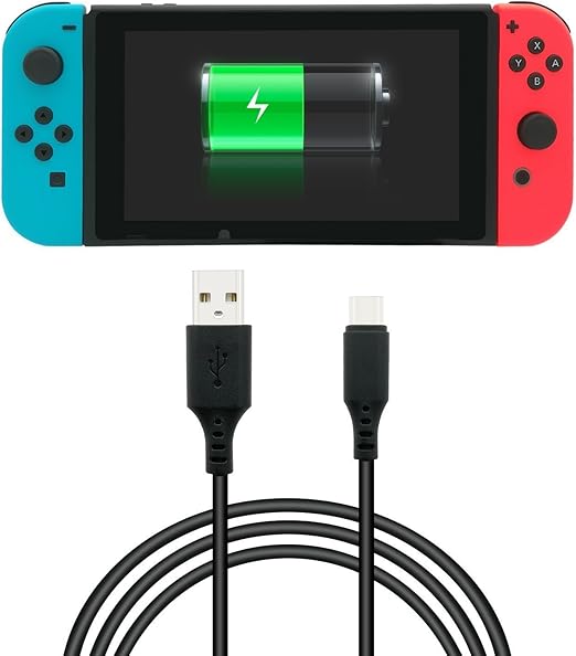 Amazon Com Charging Cable For Nintendo Switch Switch Lite Charger For Nintendo Switch And Switch Lite For Samsung Galaxy S9 S8 Note 8 Lg V V30 Oneplus 5 3t And Other Usb C Devices 10ft Black Computers Accessories