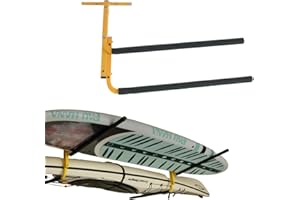 Suspenz Kayak Storage Rack, Ceiling/Under Deck Garage Hanger for 2 Kayaks and SUPs, Yellow, 11-7800