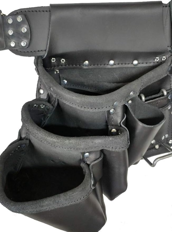 Viking Leather Products 100 Leather Framing Tool Belt Apron 701 Cadillac Professional Quality Black Leather Amazon Com