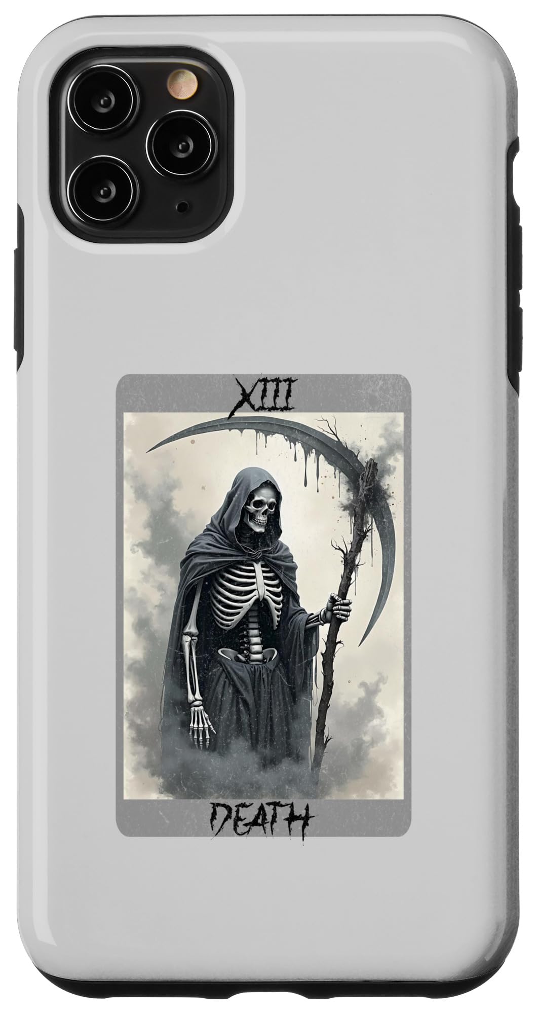 iPhone 11 Pro Max Vintage Tarot Card Death Reaper Occult Satan Unholy Horror Case