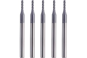 BestParts High Performance 5pcs Ball Nose Solid Carbide End Mills, AlTiN Coated, 4 Flute, 30 Degree Helix, 1/16" Cutting Diameter, 1/8" Shank Diameter, 1/4" Length of Cut, 1-1/2" Overall Length