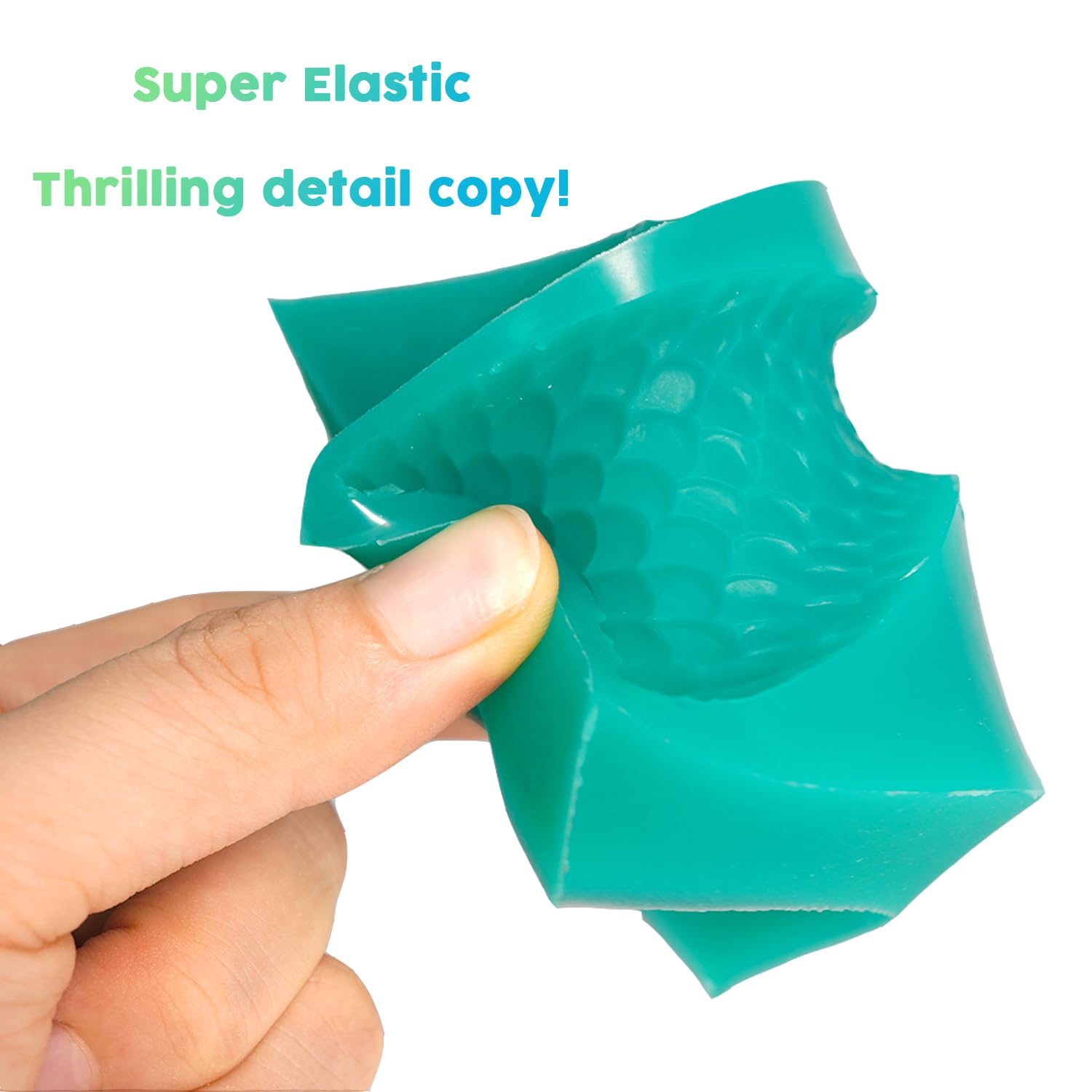 BBDINO Silicone Mold Making Kit, Super Elastic Jade Green Silicone, 1Gallon/140.8Oz, Ideal for Casting 3D Resin Molds & Silicone Molds, 1A:1B Mix Ratio