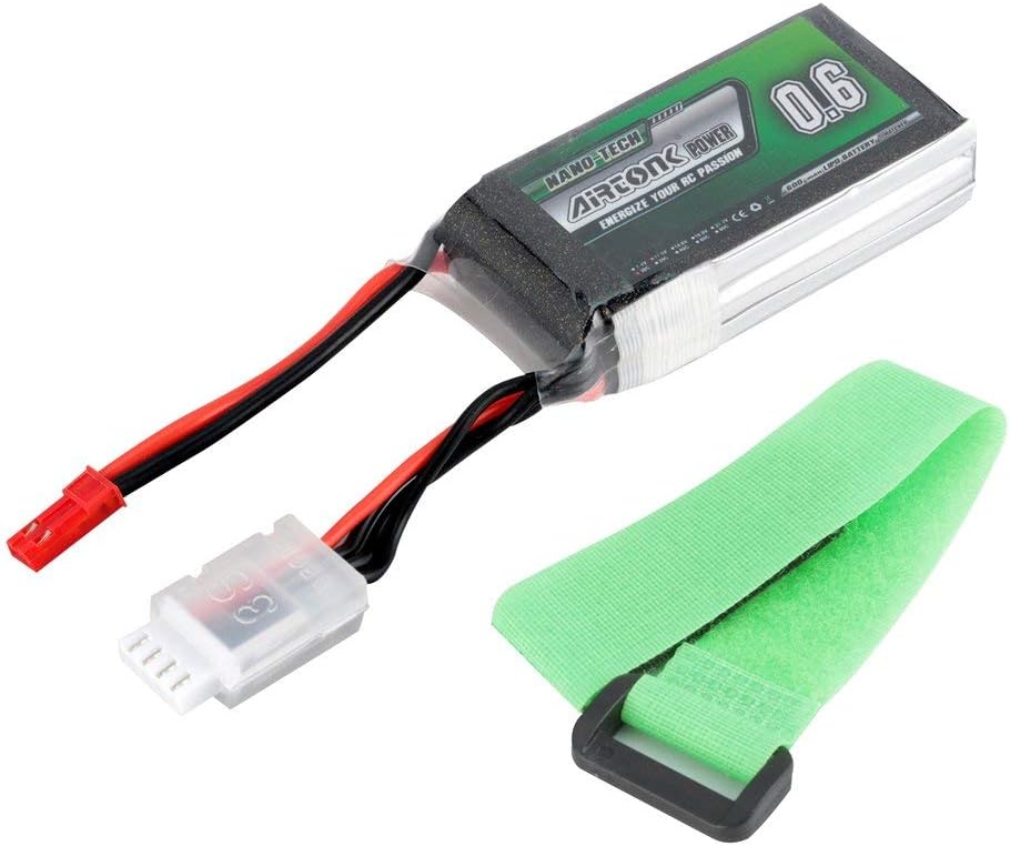 Airtonk Power 11.1V 600mAh 30C 3s 1P Lipo Battery JST Plug for RC Drone Car