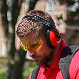 TIMCO Ear Defenders Red Adjustable Cupped Hearing Protection 27.6dB view 4