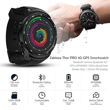 Amazon.com: iBelly Zeblaze Thor PRO SmartWatch Fitness Watch ...