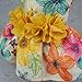 Fitwarm Floral Dog Harness Dress Pet Clothes D-Ring Vest Shirts Sundress Yellow Small