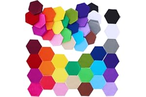 Exquiss 2400pcs Precut Hexagon Shape Tissue Paper 2.4 x 2.2 Inch for Art Craft Tissue Paper Decorative Hexagon Bee Hive Craft Hexagon Collage Art Rainbow Kids DIY Handcraft Wall Art