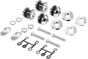kekykm 2006-2017 Passenger Backrest Sissy Bar Docking Hardware Kit Compatible with Harley Davidson Dyna Fat Bob Street Bob Low Rider Super Glide Wide Glide FXDL FXDF FXDWG Models Chrome