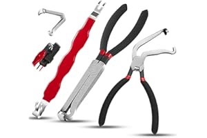 IMEANTOP 3 PCS Electrical Disconnect Pliers for Cars, 60° & Straight Automotive Electrical Connector Pliers and Electrical Connector Separator, Electrical Connector Removal Tool for Push Tab Style Plugs