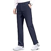 Safort Mens Golf Pants Dress Work Stretch Slim Slacks Classic Fit Comfy Straight Leg Casual Trousers with Pockets