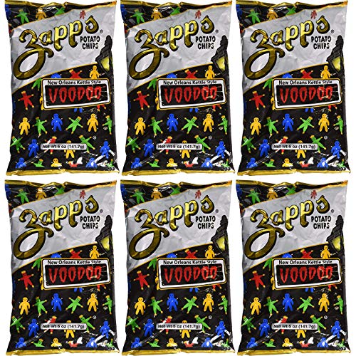 Zapps Potato Chips - NEW ORLEANS KETTLE STYLE VOODOO - 6 x 5 oz