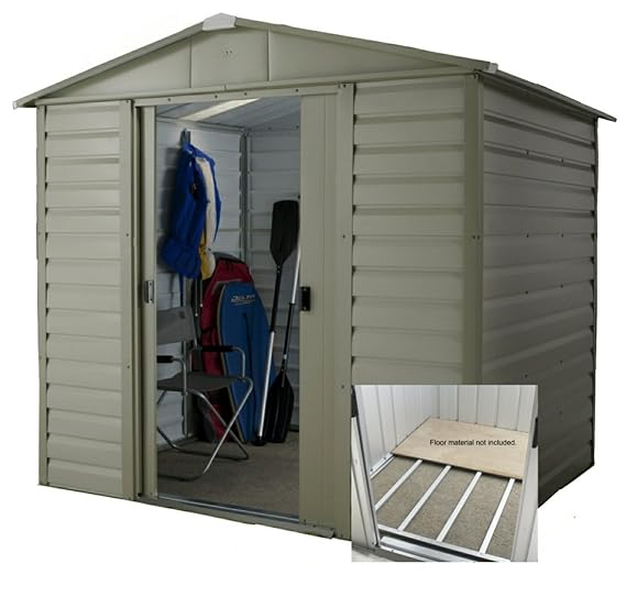 yardmaster 8 x 6 ft apex roofed shiplap metal shed with