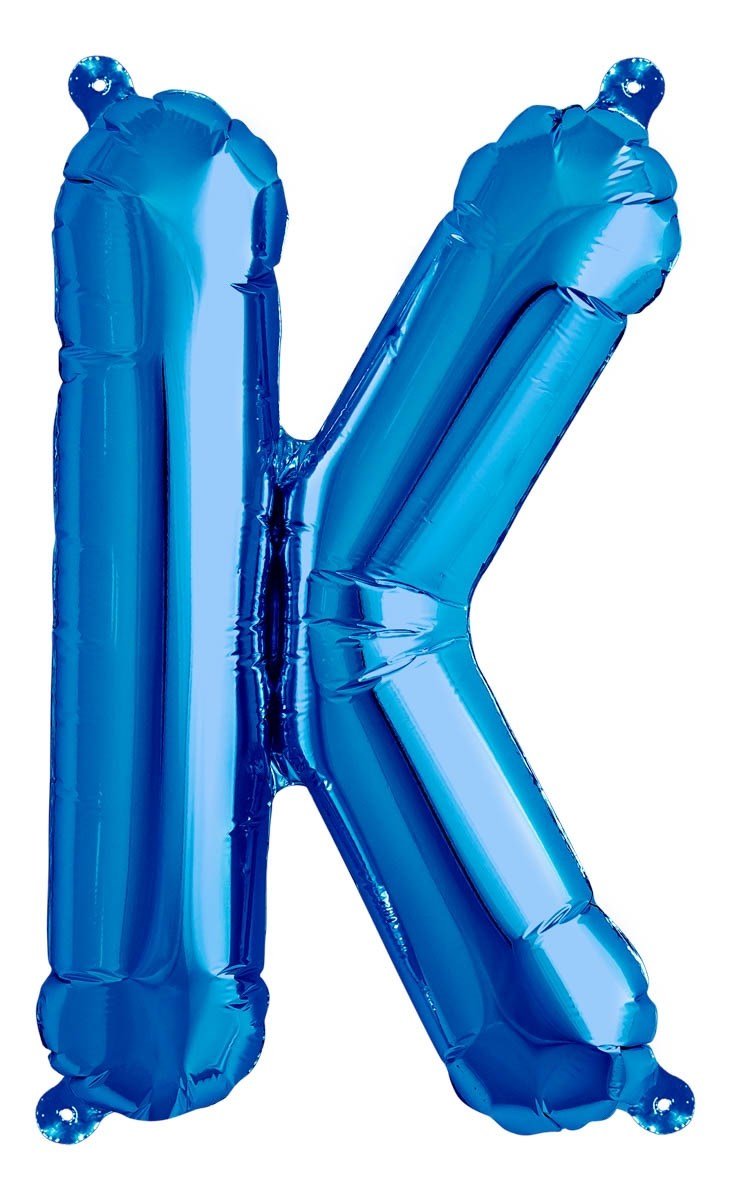 K Blue 16" Letter - Packaged. Foil Balloons