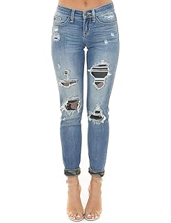 ripped cuffed offset printing jeans amazon