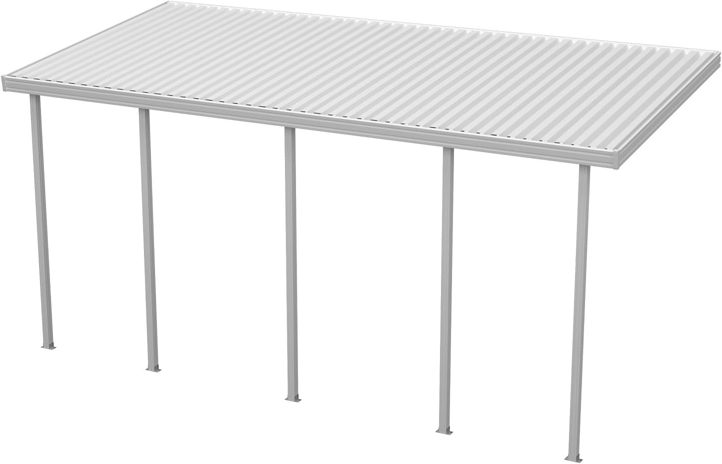 Heritage Patios 22 ft. W x 10 ft. D White Aluminum Patio Cover (5 Posts / 20 lb Roof Load)