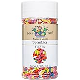 Nature's Colors, Fiesta Mix, Sugar Sprinkles for Baking and Decorating, Small,2.7 Oz Jar (Pack of 1)