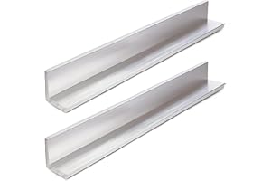 YLJNGUS Aluminum Angle Stock - 3 x 3 x 1/4 inch 2PCS 6061 Aluminum Angle Iron 12" Length 90 Degree Angled 1/4" Thick for DIY Projects Home Improvement
