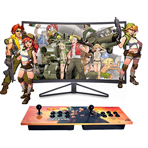 XFUNY Arcade Game Console Double Stick Arcade 815 Classic Games Machine 2 Players Pandora's Box Game Handle King of Fighters Double Fight Rocker