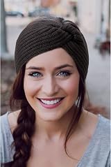 DRESHOW Women Warm Winter Knitted Headband Ear Warmer Fleece Lined 2 Pack view 3