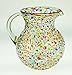 Mexican Glass Margarita or Juice Pitcher, Pebble or Bumby Confetti, Bola or Bowl Shape Design