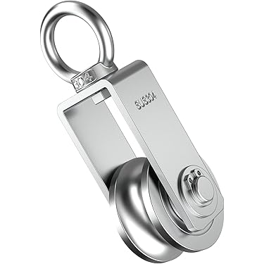 8pcs Single Pulley Block M15 Stainless Steel Small Pulley Roller For