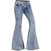 EVEDESIGN 70s Outfits Bell Bottom Pants for Men,Mens Bell Bottom Jeans Flared Jeans
