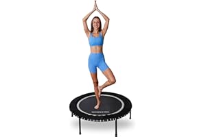 LEAPS & REBOUNDS Leaps and Rebounds Fitness Trampoline, 48 or 40-inch Adults and Kids Rebounder for Indoor and Outdoor, Up to 270 lbs, Low Impact Cardio and Easy Home Workout