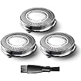 SH30 Replacement Heads for Shaver 2300 3800 Series 3000, 2000, 1000 and S738 Click and Style, 3Pack ComfortCut Shaving Heads with Durable Sharp Blade, Easy Replace, with Cleaning Brush