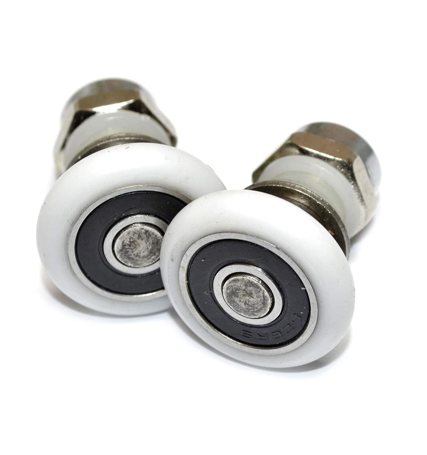 PATIKIL Nylon Puleggia Ruota 5x21.6x7mm 4pz 608zz Cuscinetto Scorrevole Trasportatore Rullo Ruota per Porta Finestra Cassetto Hardware Guida Meccanica Attrezzatura Bianco