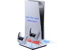 Mcbazel Vertical Stand Charging Station for 2020 PS5, Cooling Fan Charger Dock Cooler System with Indicator for PlayStation5 