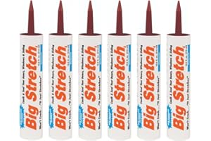 Sashco Inc 10012 6 Pack 10.5 oz. Big Stretch Acrylic Latex High Performance Caulking Sealant, Redwood