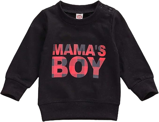 Amazon Co Jp 幼児 赤ちゃん 男の子 ママ 男の子 スウェットシャツ 長袖 カジュアルシャツ プルオーバー トップス 秋冬服 Us サイズ 2 3t カラー ブラック 服 ファッション小物