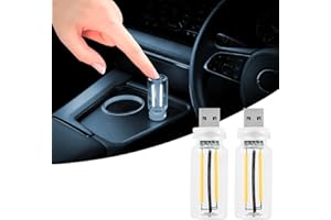 2 PCS Retro Car Lamps,Plug-in USB Car Interior Light,Car USB Light Bulb,USB LED Car Interior Atmosphere Lamp,Portable Mini LE