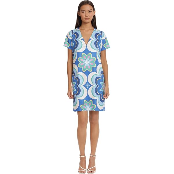 Hawaii Hangover Women's Vintage Fit and Flare Dress in Flowering Koi Blue S  at Amazon Women's Clothing store