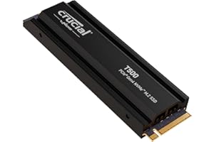 Crucial T500 1TB Gen4 NVMe M.2 Internal Gaming SSD with Heatsink, Up to 7300MB/s, Playstation 5 Compatible + 1mo Adobe CC All Apps- CT1000T500SSD5