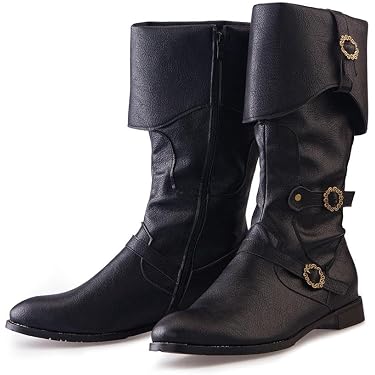 ?Leather Man Costume Shoes Amazon.com: Yearntown Medieval Pirate Boots Men Renaissance  main image 2